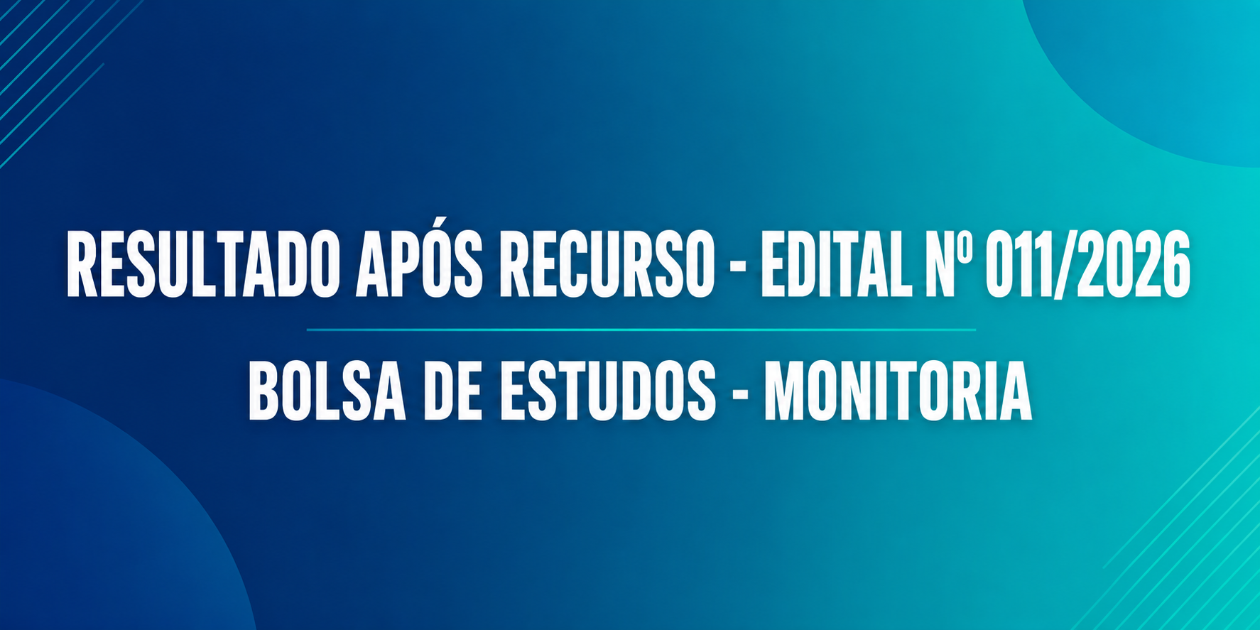 Resultado Final - Bolsa de Estudos Monitoria